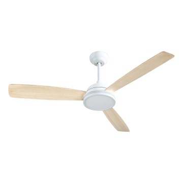 Aigostar - LED Ściemnialny wentylator sufitowy LED/20W/230V 2700-6500K 132cm biały/beżowy + zdalne sterowanie