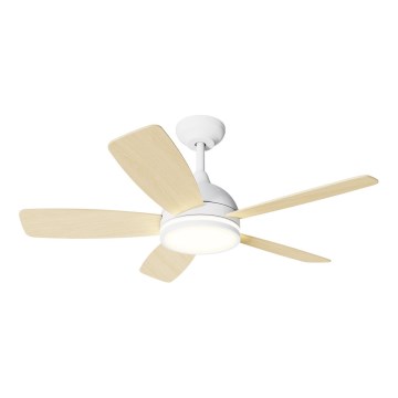Aigostar - LED Ściemnialny wentylator sufitowy LED/20W/230V 2700-6500K 132cm biały/beżowy + zdalne sterowanie