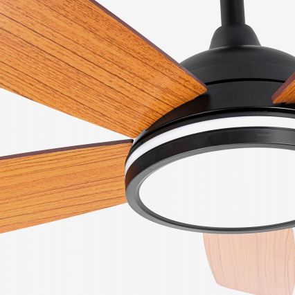 Aigostar - LED Ściemnialny wentylator sufitowy LED/20W/230V 2700-6500K 132cm beżowy + zdalne sterowanie