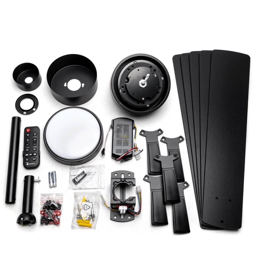 Aigostar - LED Ściemnialny wentylator sufitowy LED/20W/230V 2700-6500K 132cm brązowy + pilot zdalnego sterowania