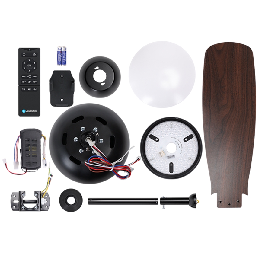 Aigostar - LED Ściemnialny wentylator sufitowy LED/24W/230V 2700-6500K 106,6 cm + pilot zdalnego sterowania