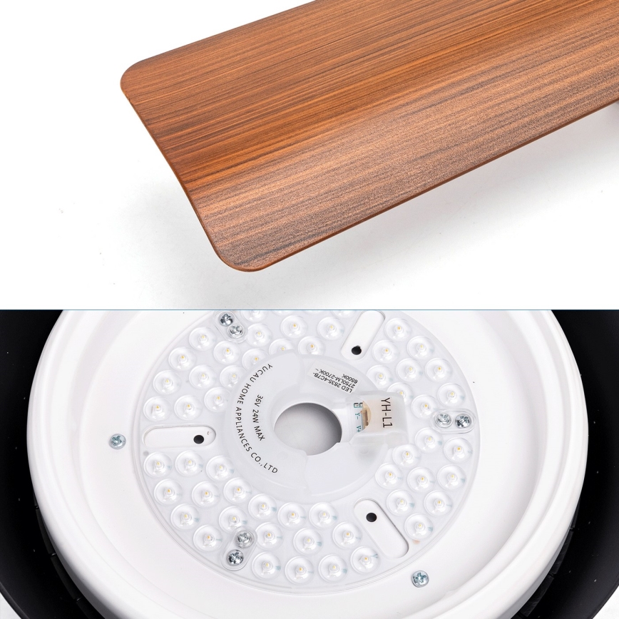 Aigostar - LED Ściemnialny wentylator sufitowy LED/24W/230V 2700-6500K 132cm + pilot zdalnego sterowania