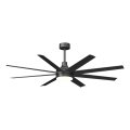 Aigostar - LED Ściemnialny wentylator sufitowy LED/24W/230V 2700-6500K 165cm czarny + zdalne sterowanie