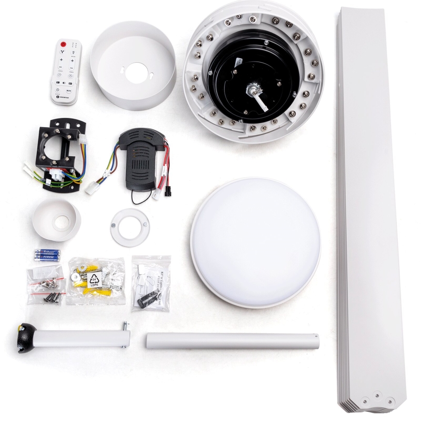 Aigostar - LED Ściemnialny wentylator sufitowy LED/24W/230V 2700-6500K śr. 165 cm + pilot zdalnego sterowania biały