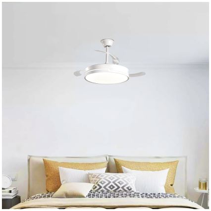 Aigostar - LED Ściemnialny wentylator sufitowy LED/36W/230V 2700-6500K śr. 107 cm + pilot zdalnego sterowania biały