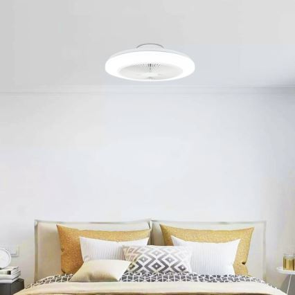 Aigostar - LED Ściemnialny wentylator sufitowy LED/40W/230V 2700-6500K śr. 48 cm + pilot zdalnego sterowania biały