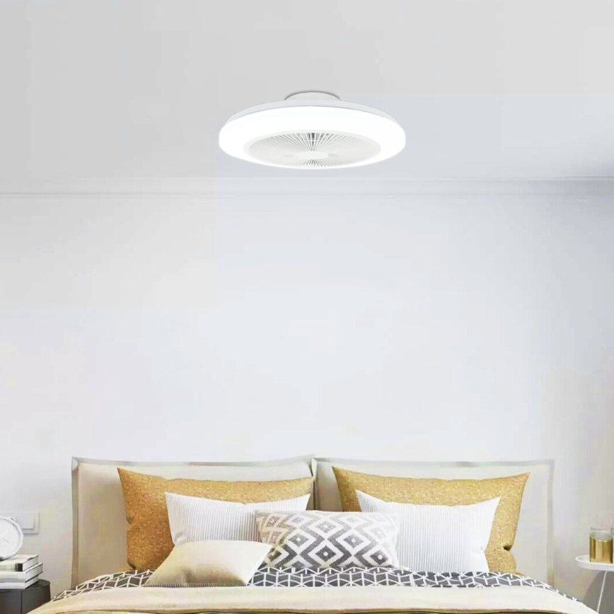 Aigostar - LED Ściemnialny wentylator sufitowy LED/40W/230V 2700-6500K śr. 48 cm + pilot zdalnego sterowania biały