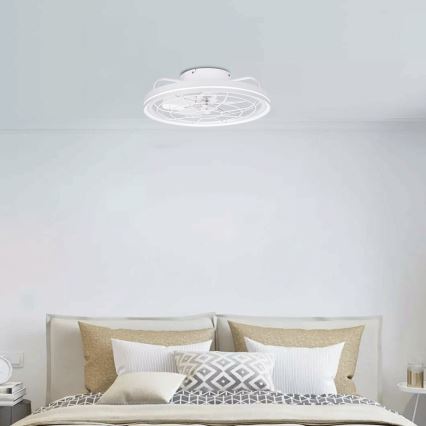 Aigostar - LED Ściemnialny wentylator sufitowy LED/40W/230V 2700-6500K śr. 48 cm + pilot zdalnego sterowania biały