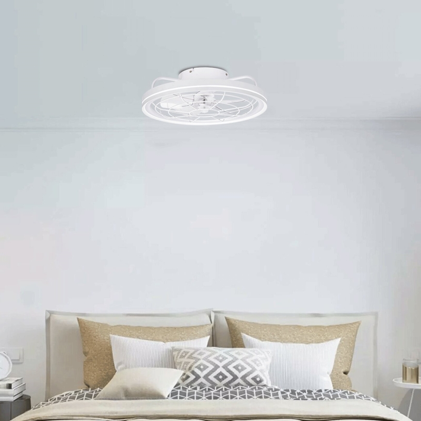 Aigostar - LED Ściemnialny wentylator sufitowy LED/40W/230V 2700-6500K śr. 48 cm + pilot zdalnego sterowania biały