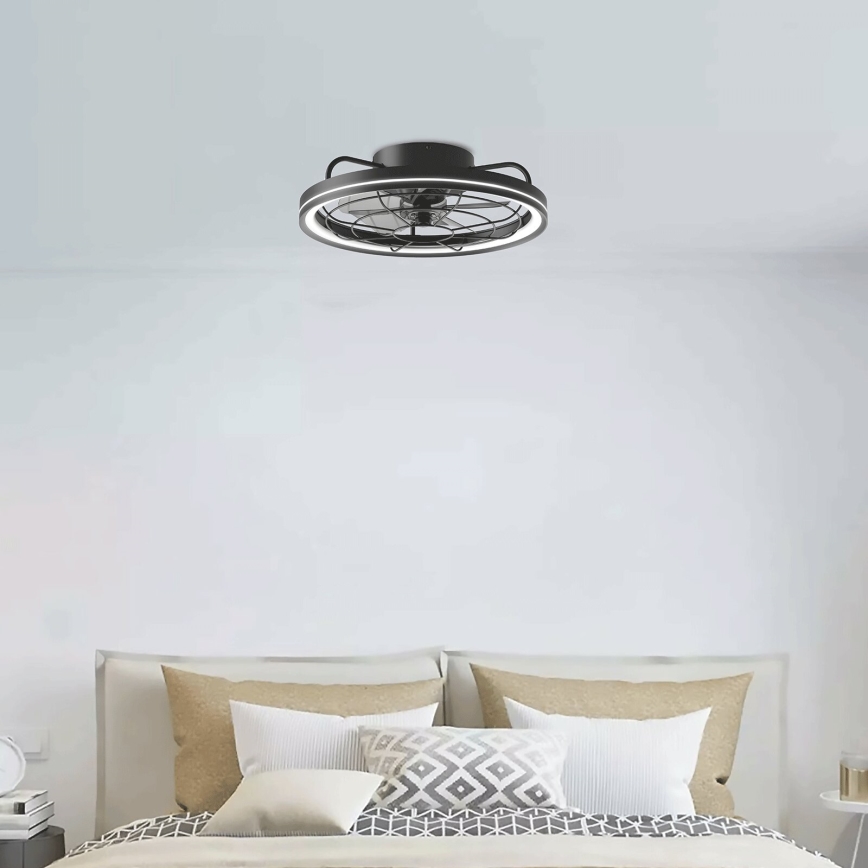 Aigostar - LED Ściemnialny wentylator sufitowy LED/40W/230V 2700-6500K śr. 48 cm + pilot zdalnego sterowania czarny