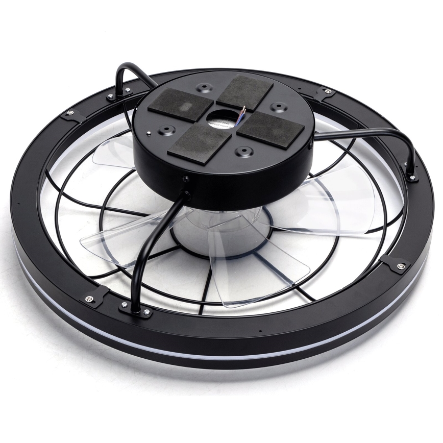 Aigostar - LED Ściemnialny wentylator sufitowy LED/40W/230V 2700-6500K śr. 48 cm + pilot zdalnego sterowania czarny