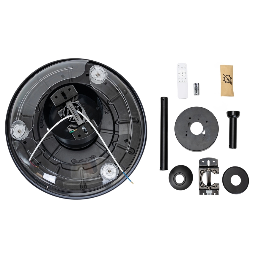 Aigostar - LED Ściemnialny wentylator sufitowy LED/50W/230V 2700-6500K 106cm czarny + pilot zdalnego sterowania
