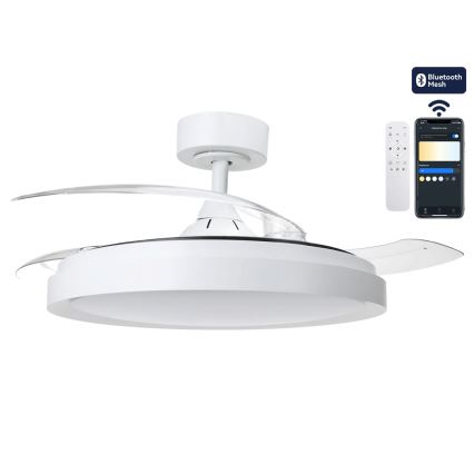 Aigostar - LED Ściemnialny wentylator sufitowy LED/50W/230V 2700-6500K śr. 106cm biały + pilot zdalnego sterowania