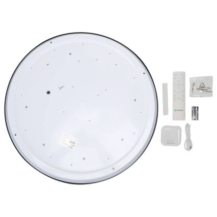 Aigostar - LED Ściemniany plafon z wentylatorem MESH LED/40W/230V 2700-6500K czarny + pilot zdalnego sterowania