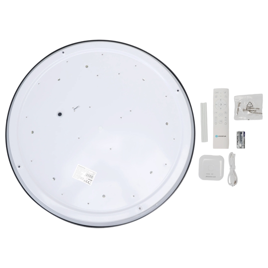 Aigostar - LED Ściemniany plafon z wentylatorem MESH LED/40W/230V 2700-6500K czarny + pilot zdalnego sterowania