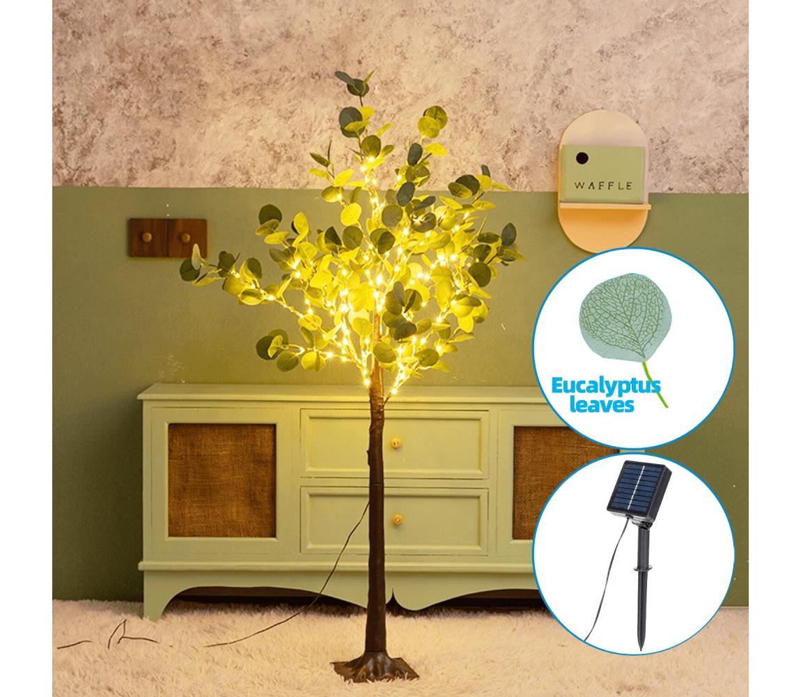 - LED Solarna dekoracja 150xLED/3,2m IP65 ciepła biel eukaliptus