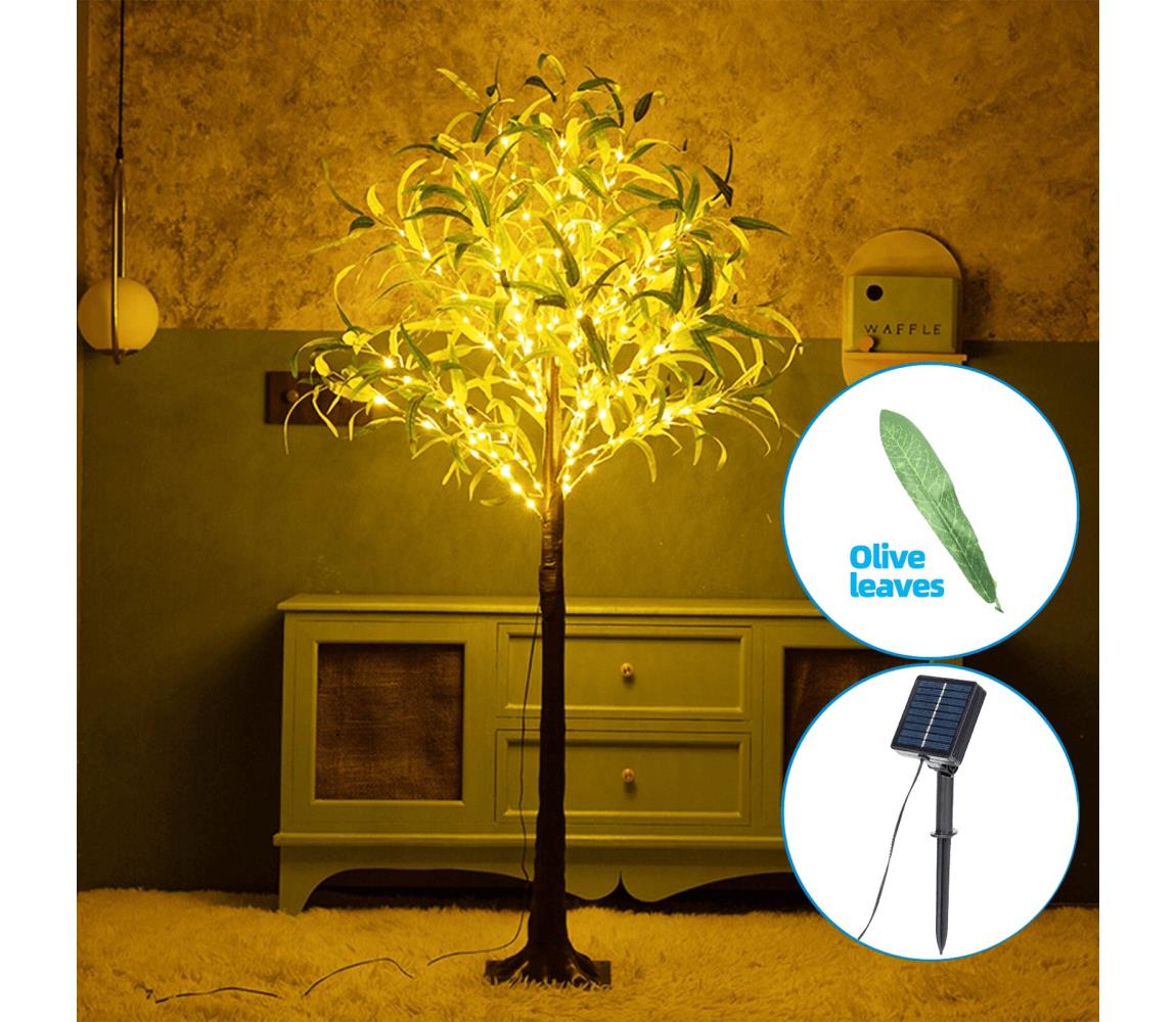 - LED Solarna dekoracja 30xLED/2,6m IP65 ciepła biel olive