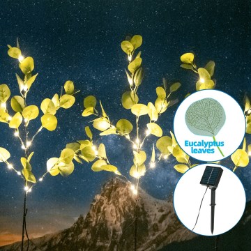 Aigostar - LED Solarna dekoracja 60xLED/3,5m IP65 ciepła biel eukaliptus