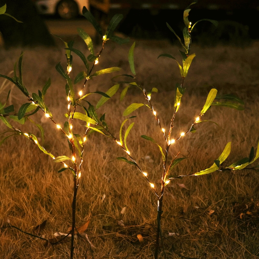 Aigostar - LED Solarna dekoracja 60xLED/3,5m IP65 ciepła biel olive