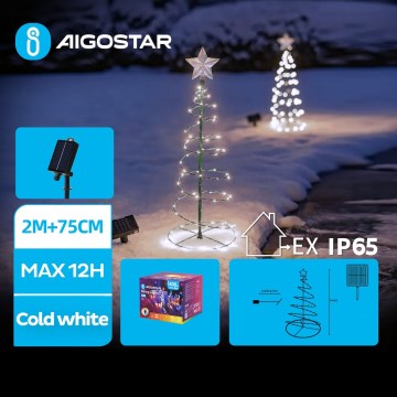 Aigostar - LED Solarna dekoracja bożonarodzeniowa LED/0,26W/3,7V 75cm IP65 zimna biel