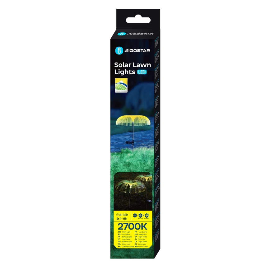 Aigostar - LED Solarna lampa dekoracyjna LED/0,03W/1,2V 70cm 300 mAh 2700K IP44