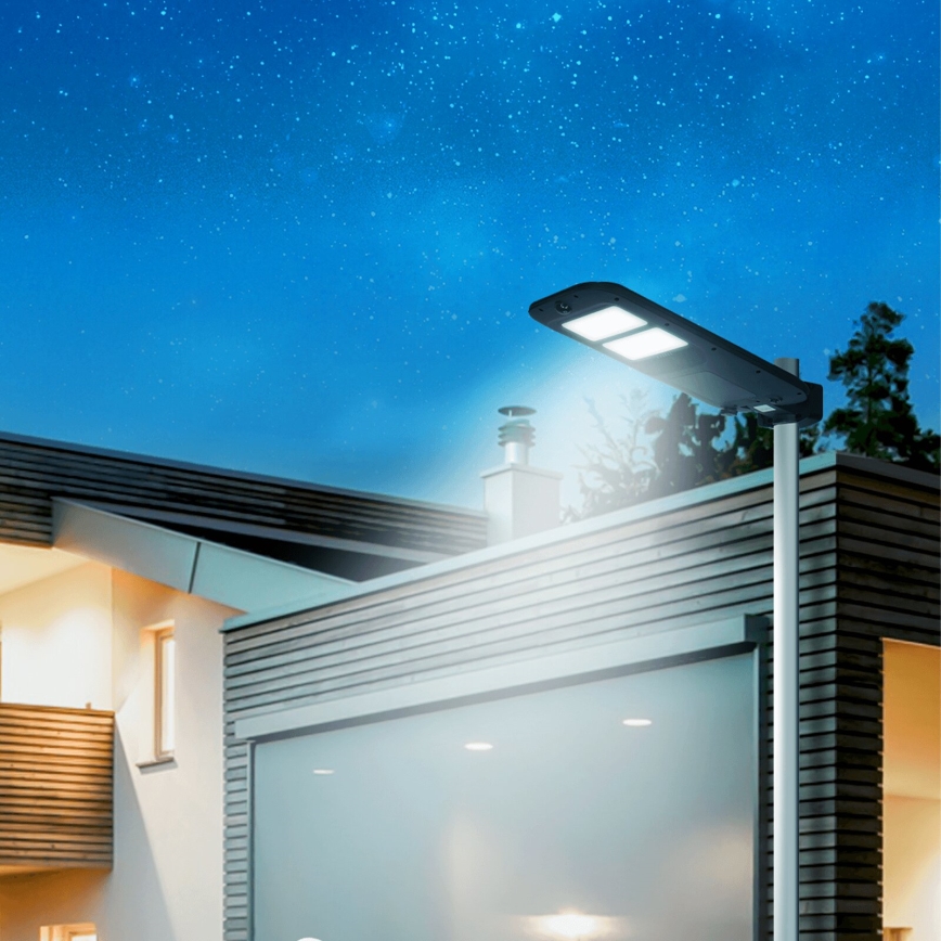 Aigostar - LED Solarna lampa uliczna z czujnikiem LED/180W/4V 7500mAh IP65 + zdalne sterowanie