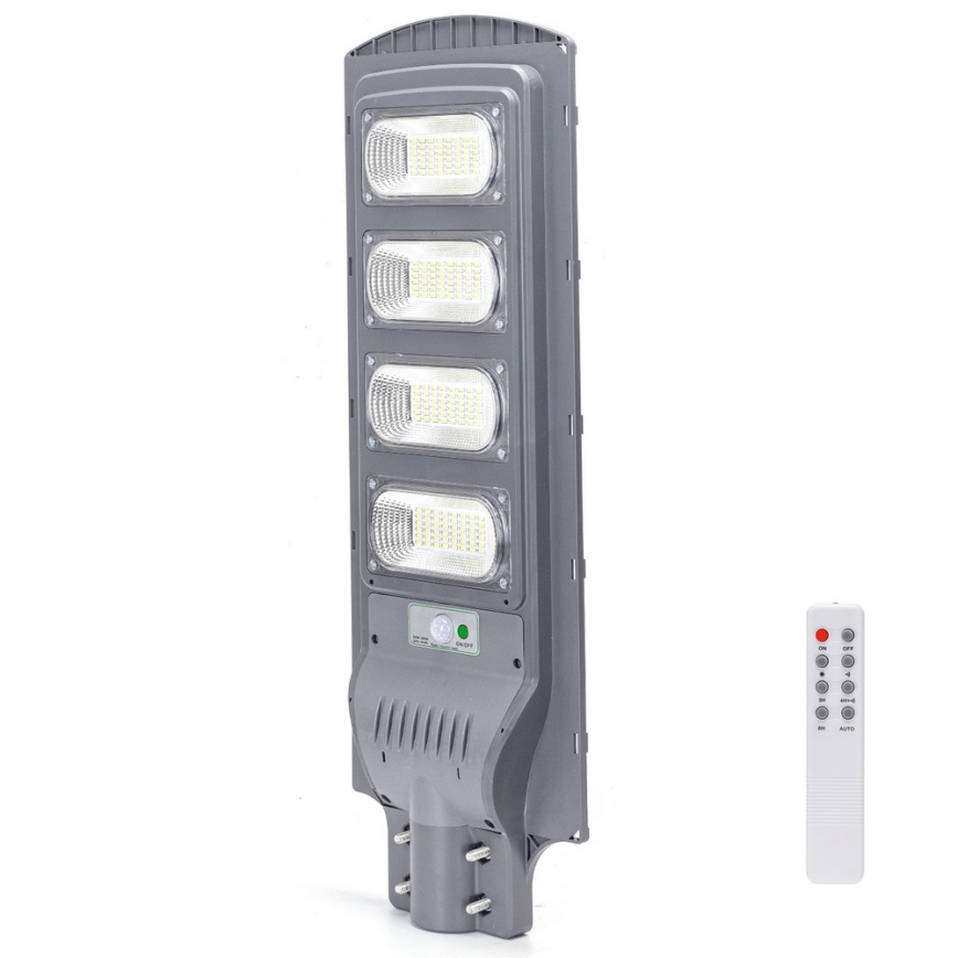 Aigostar - LED Solarna lampa uliczna z czujnikiem LED/200W/3,2V 20000mAh IP65 6500K + pilot zdalnego sterowania