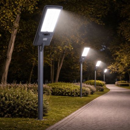 Aigostar - LED solarna lampa uliczna z czujnikiem LED/300W/3,2V 3600mAh + pilot zdalnego sterowania