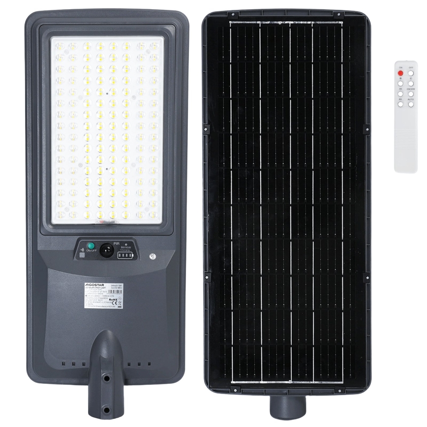 Aigostar - LED solarna lampa uliczna z czujnikiem LED/300W/3,2V 3600mAh + pilot zdalnego sterowania