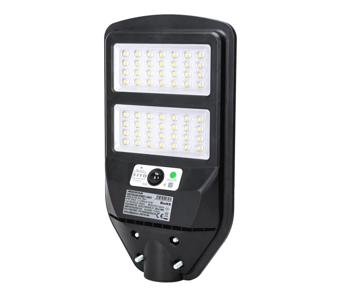 - LED Solarna lampa uliczna z czujnikiem LED/70W/3,2V 4000mAh6500K + pilot