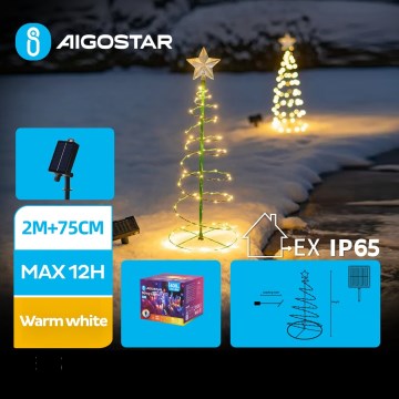 Aigostar - LED solarny dekor świąteczny LED/0,26W/3,7V 75cm IP65 ciepła biel