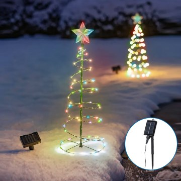 Aigostar - LED solarny dekor świąteczny LED/0,26W/3,7V 75cm IP65 wielokolorowy
