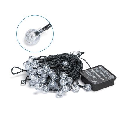 Aigostar - LED Solarny dekoracyjny łańcuch 50xLED/8 funkcji 12m 800 mAh IP65 ciepła biel