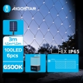 Aigostar - LED Solarny łańcuch bożonarodzeniowy 100xLED/8 funkcji 4,5x1,5m IP65 zimny biały