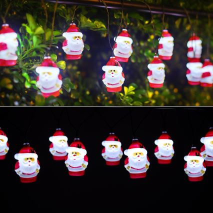Aigostar - LED Solarny łańcuch bożonarodzeniowy 10xLED/3,8 m IP44 zimna biel