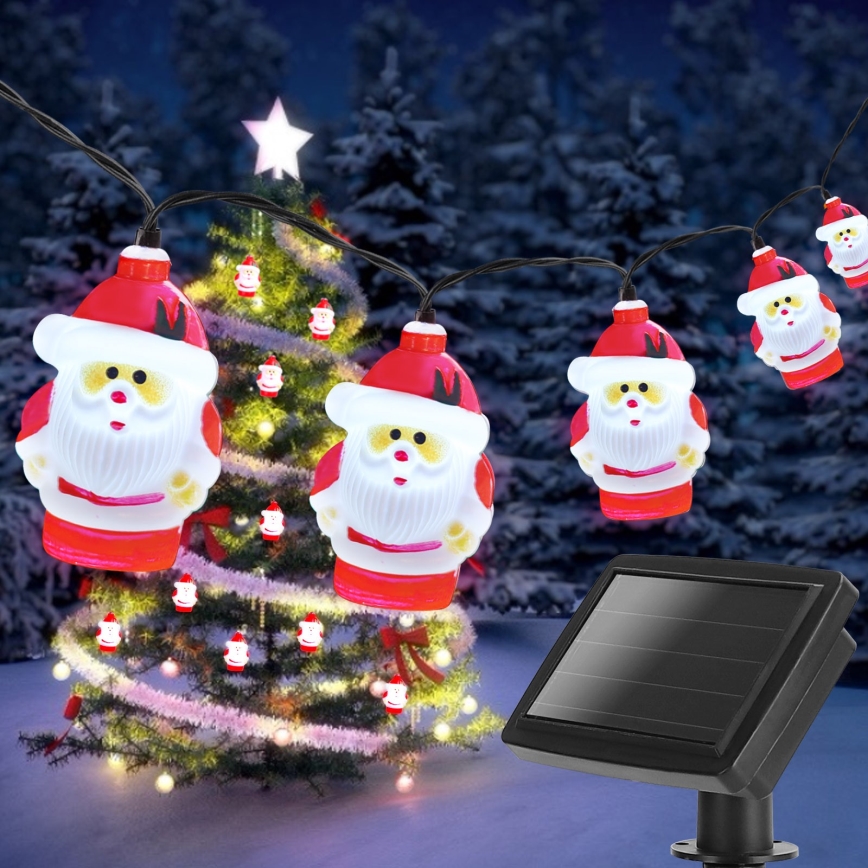 Aigostar - LED Solarny łańcuch bożonarodzeniowy 10xLED/3,8 m IP44 zimna biel