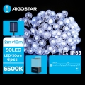 Aigostar - LED solarny łańcuch dekoracyjny 50xLED/8 funkcji 12m IP65 zimna biel 800 mAh