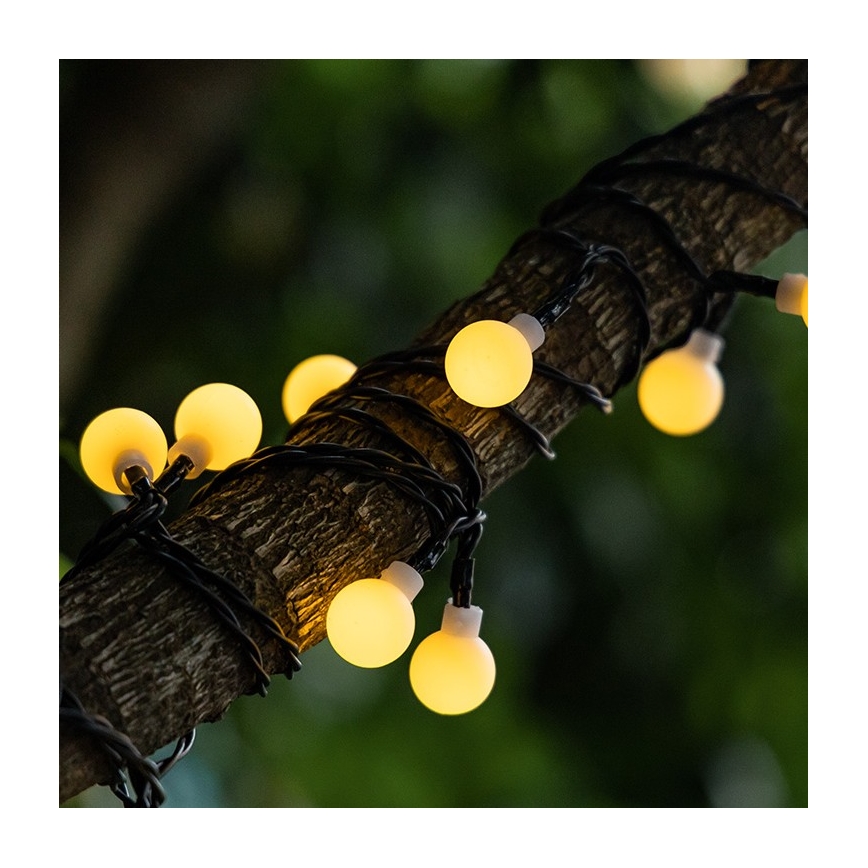 Aigostar - LED Solarny łańcuch ozdobny 50xLED/8 funkcji 12m IP65 800 mAh ciepła biel