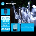 Aigostar - LED Solarny łańcuch ozdobny 50xLED/8 funkcji 12m IP65 zimna biel