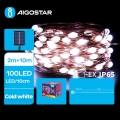 Aigostar - LED solarny łańcuch świąteczny 100xLED/8 funkcji 12m IP65 800 mAh zimna biel