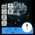 Aigostar - LED solarny łańcuch świąteczny 100xLED/8 funkcji 12m IP65 zimna biel