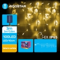 Aigostar - LED Solarny łańcuch świąteczny 100xLED/8 funkcji 8x0,6m 800 mAh IP65 ciepła biel