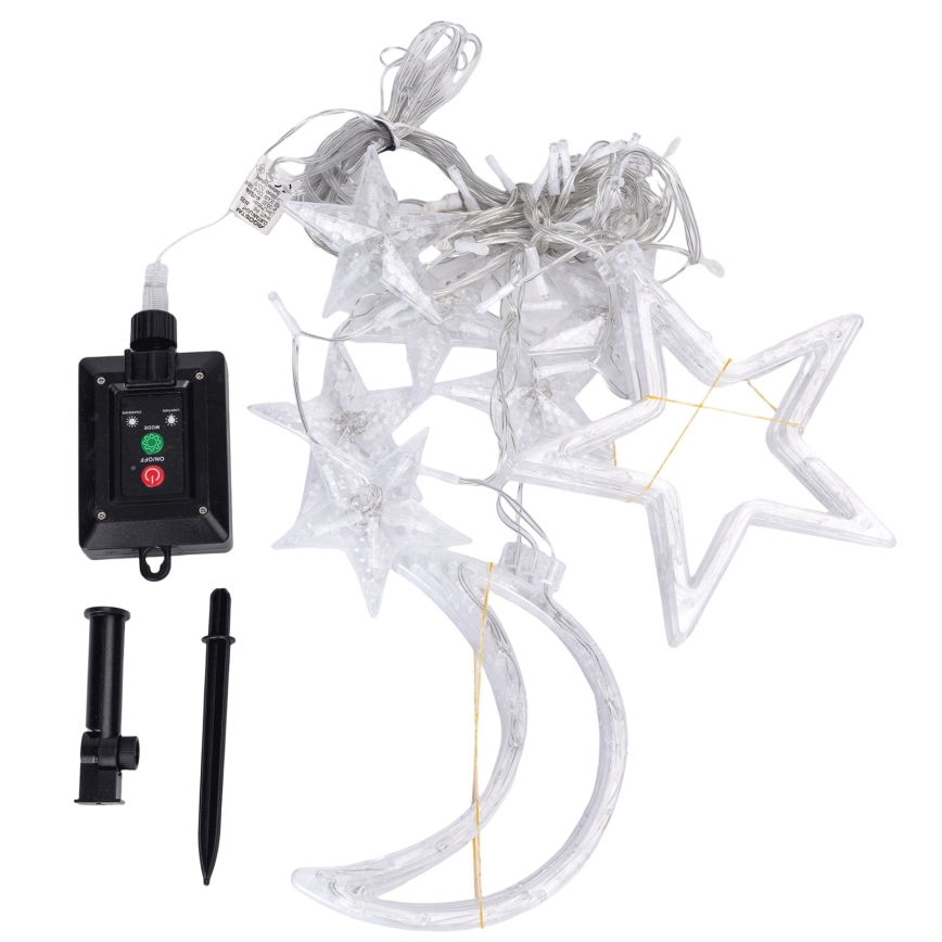 Aigostar - LED solarny łańcuch świąteczny 120 diod LED / 8 funkcji 3x0,6m 500 mAh IP65 ciepła biel