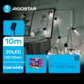 Aigostar - LED Solarny łańcuch świąteczny 20xLED/8 funkcji 11,5m 1200 mAh IP65 zimna biel