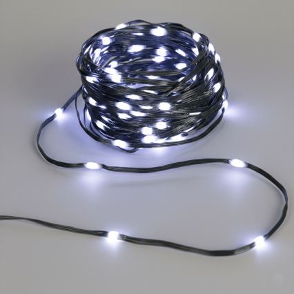 Aigostar - LED solarny łańcuch świąteczny 300xLED/8 funkcji 32m IP65 zimna biel 1200 mAh