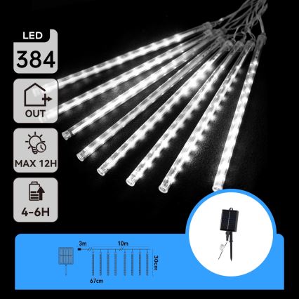 Aigostar - LED solarny łańcuch świąteczny 384xLED/13m IP65 1200 mAh zimna biała