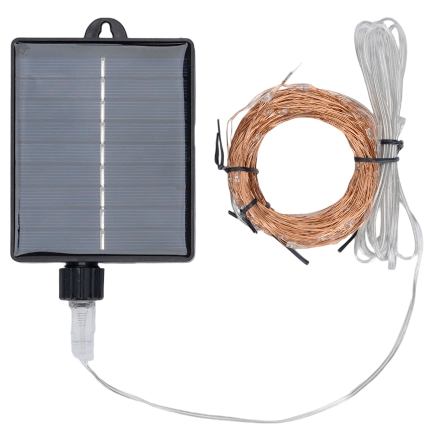 Aigostar - LED solarny łańcuch świąteczny 500xLED/8 funkcji 52m IP65 ciepła biała 1200 mAh