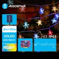 Aigostar - LED Solarny łańcuch świąteczny 50xLED/8 funkcji 800 mAh 12m IP65 wielobarwny