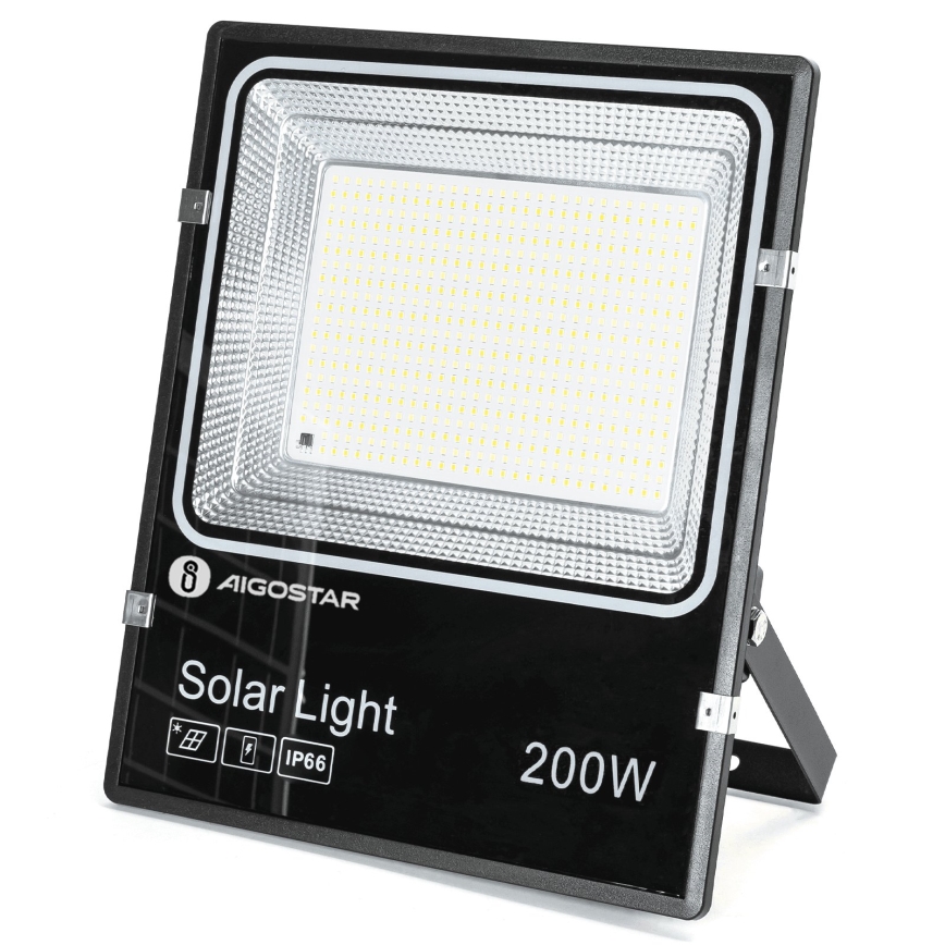 Aigostar - LED solarny reflektor LED/200W/3,2V 3600mAh 3000K/4000K/6500K IP66 + pilot zdalnego sterowania