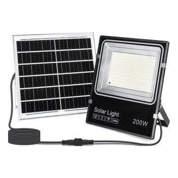 Aigostar - LED solarny reflektor LED/200W/3,2V 3600mAh 3000K/4000K/6500K IP66 + pilot zdalnego sterowania